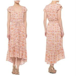 Lucky Brand Pink Floral Felice High-low Midi Dress XL